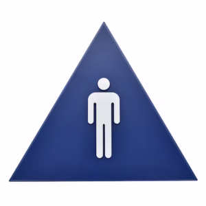 sign-men-triangle-blue