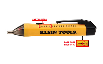 NCVT-1 NON CONTACT VOLTAGE TESTER Recall Notice