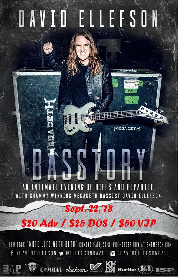 Megadeth bassist David Ellefson to perform at Louie G’s Pizza