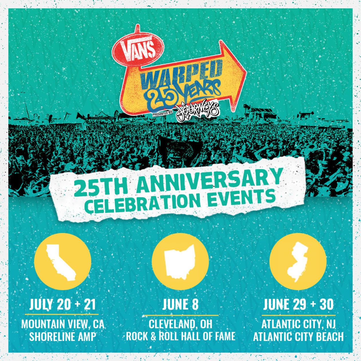 Vans Warped Tour announce 25th anniversary shows