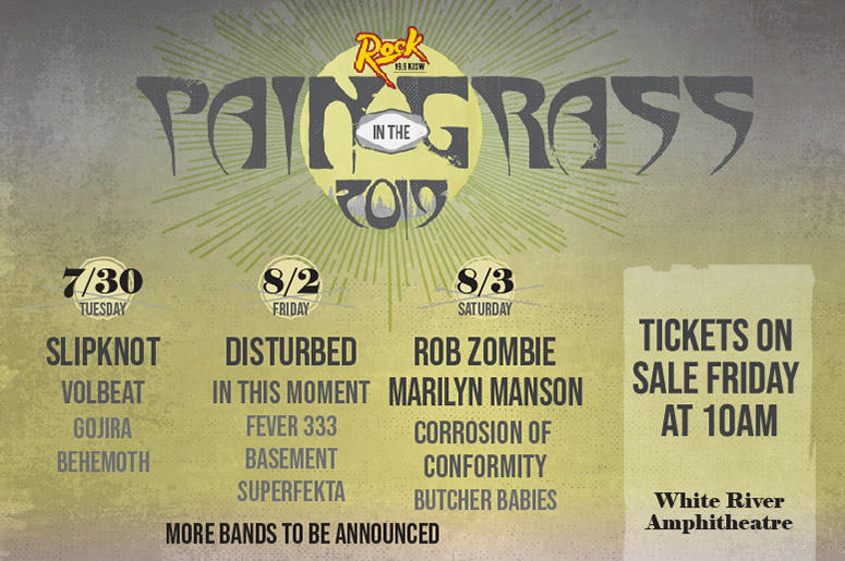 99.9 KISW announce Pain in the Grass 2019